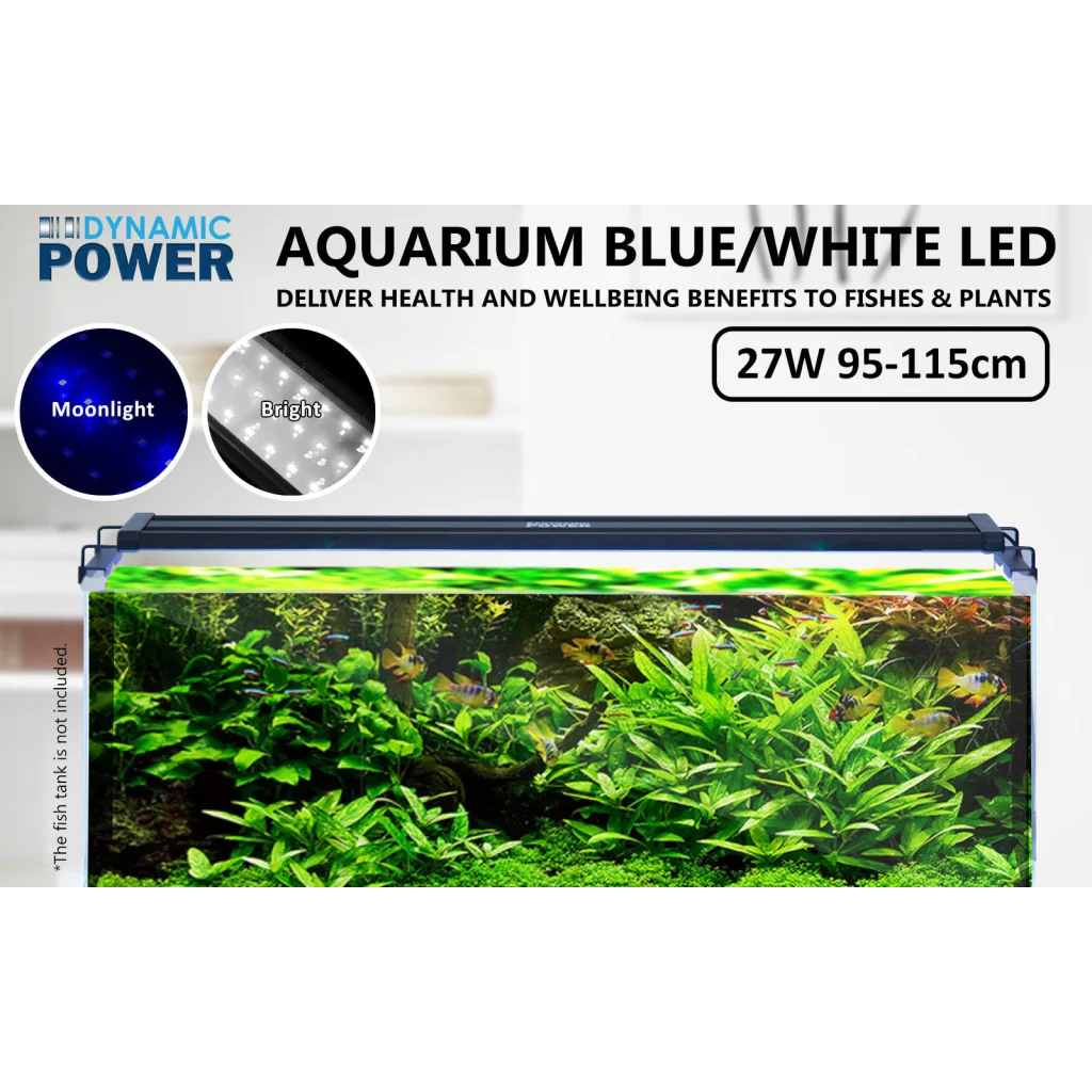 Aquarium LED Light for Tank 95-115cm - 2 Set 27W Blue White