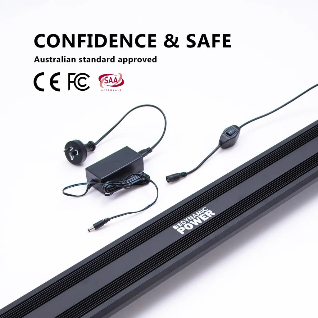 Aquarium LED Light for Tank 95-115cm - 2 Set 27W Blue White