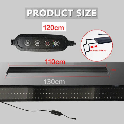 120cm aquarium LED lighting with key surfaces and edge shape