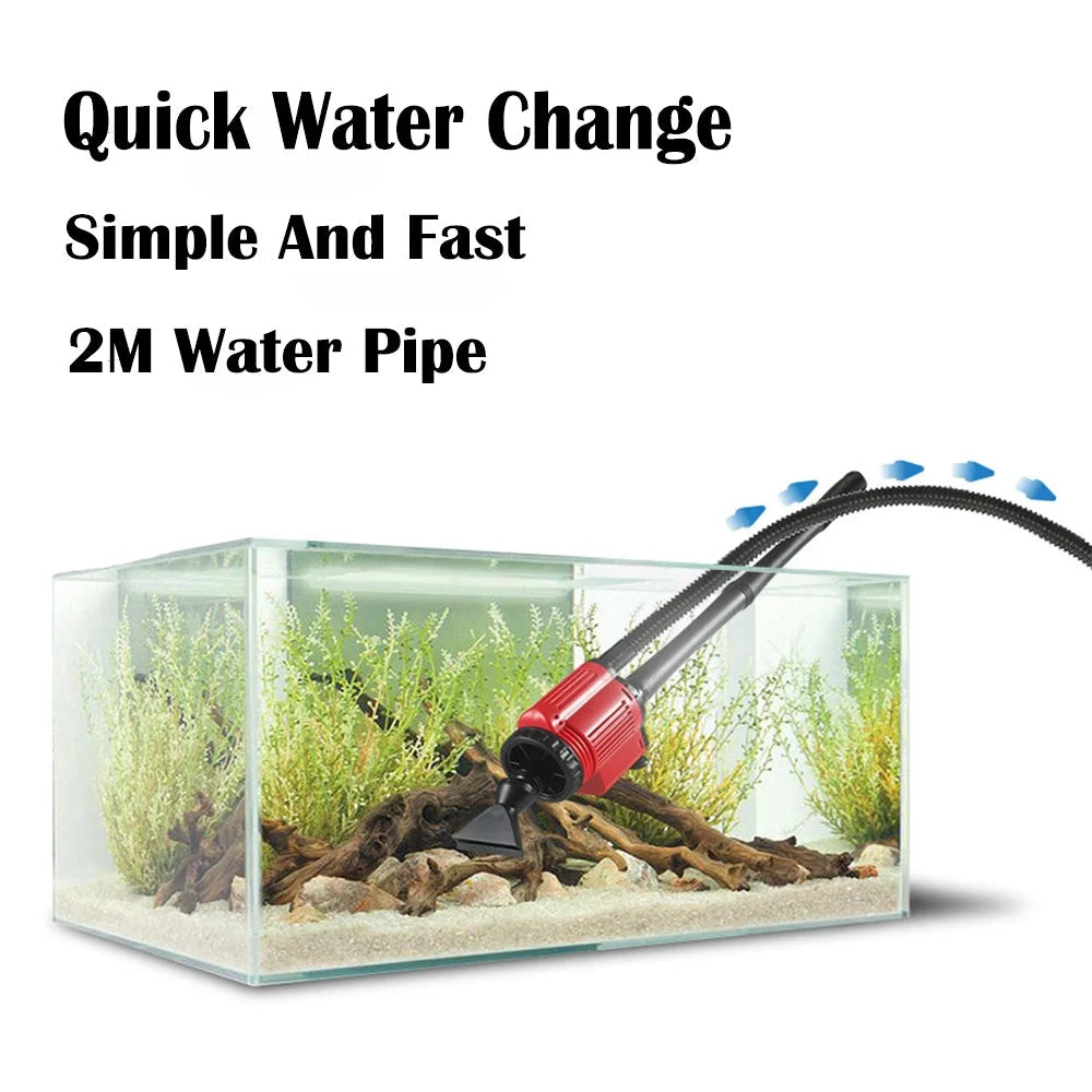 Aquarium Siphon Pump Vacuum Cleaner Fish Tank Gravel Water