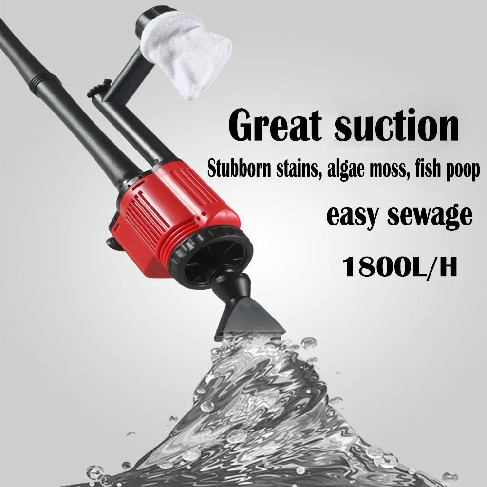 Aquarium Siphon Pump Vacuum Cleaner Fish Tank Gravel Water