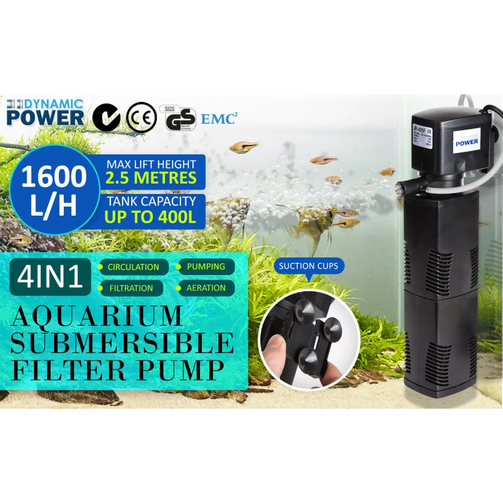Aquarium Submersible Filter 1600L/H 35W 2.5m Pond Pump