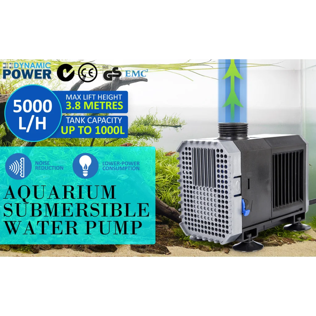 Aquarium Submersible Water Pump 5000L/H 80W 3.8m Pond