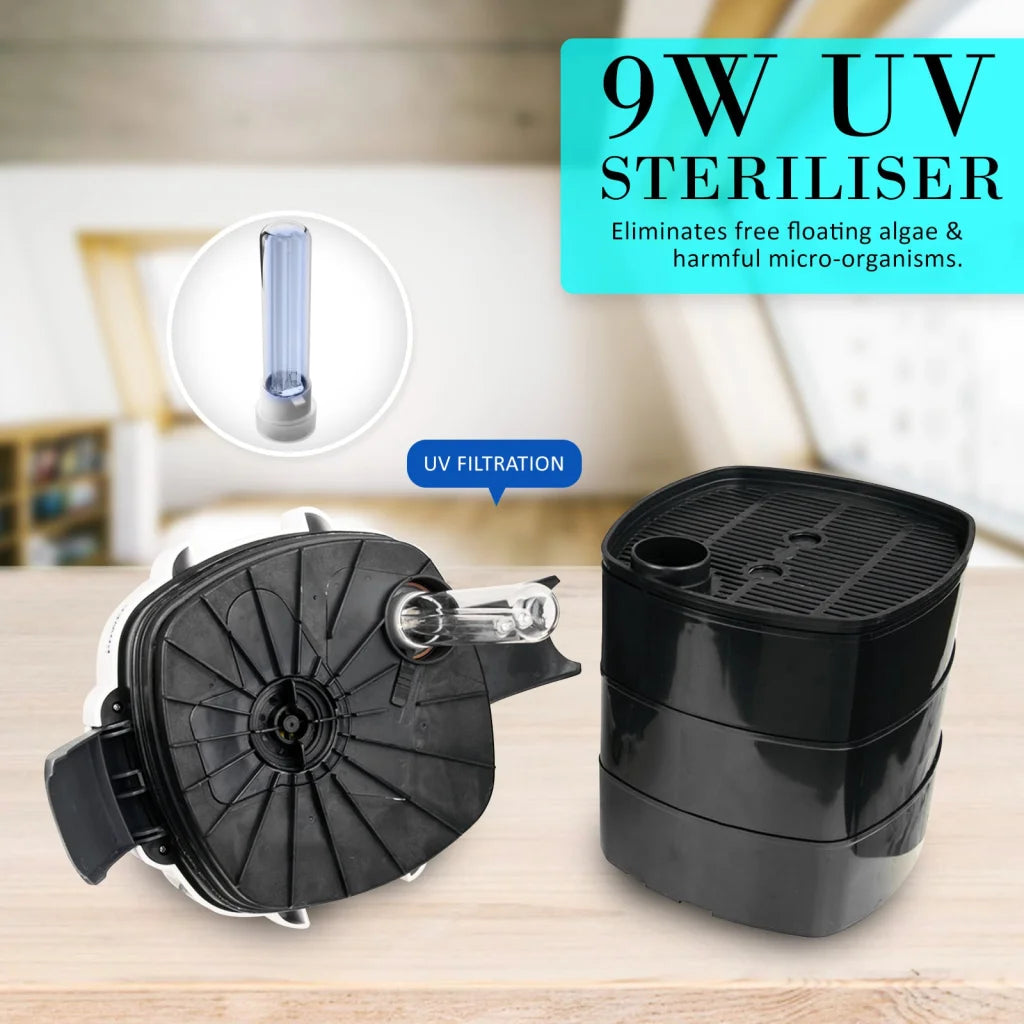 2000l aquarium UV light with caster wheels and side handle rail