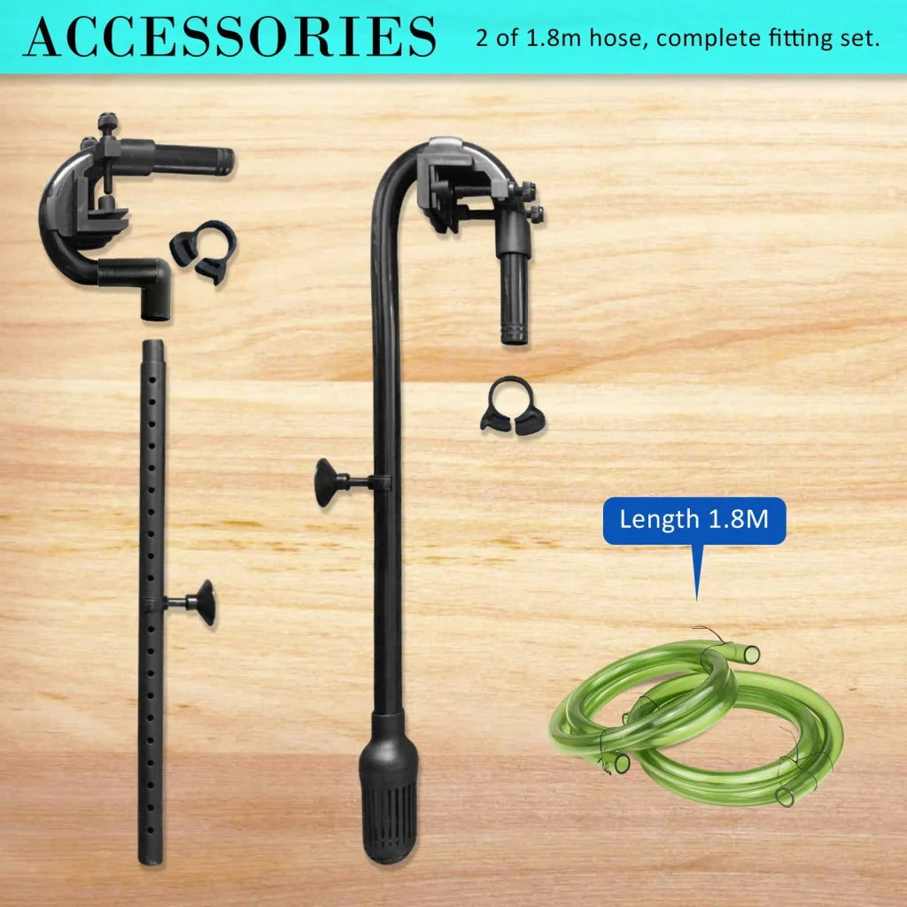 Aquarium UV light with caster wheels and side handle rail