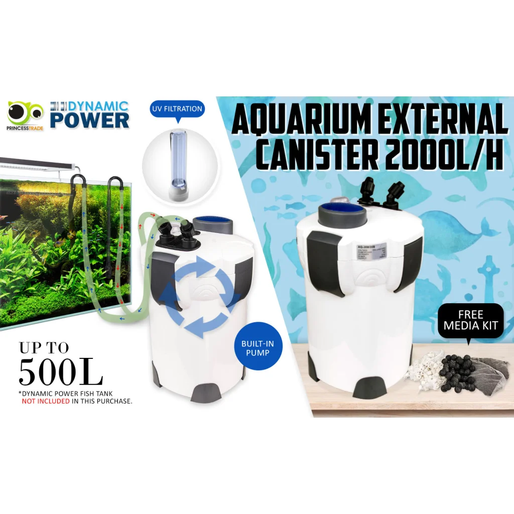 2000l aquarium UV light with matching accessories and clear item layout