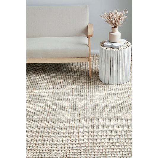 Arabella Natural Runner Rug by Rug Culture - 400X80CM