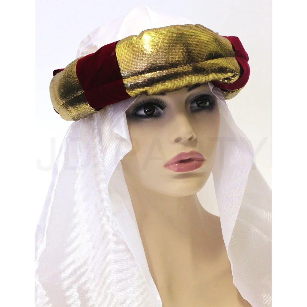 Arabian Desert Prince Hat Headpiece Costume Party Fancy