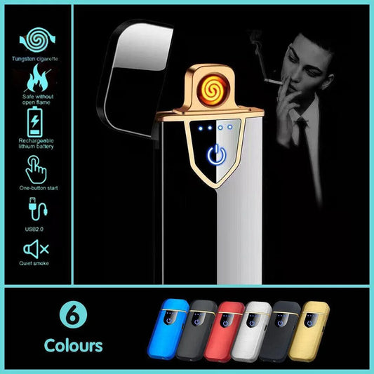 Arc Rechargeable Windproof Flameless Electronic Metal