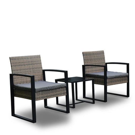 Arcadia Furniture Outdoor 3 Piece Wicker Rattan Patio Set