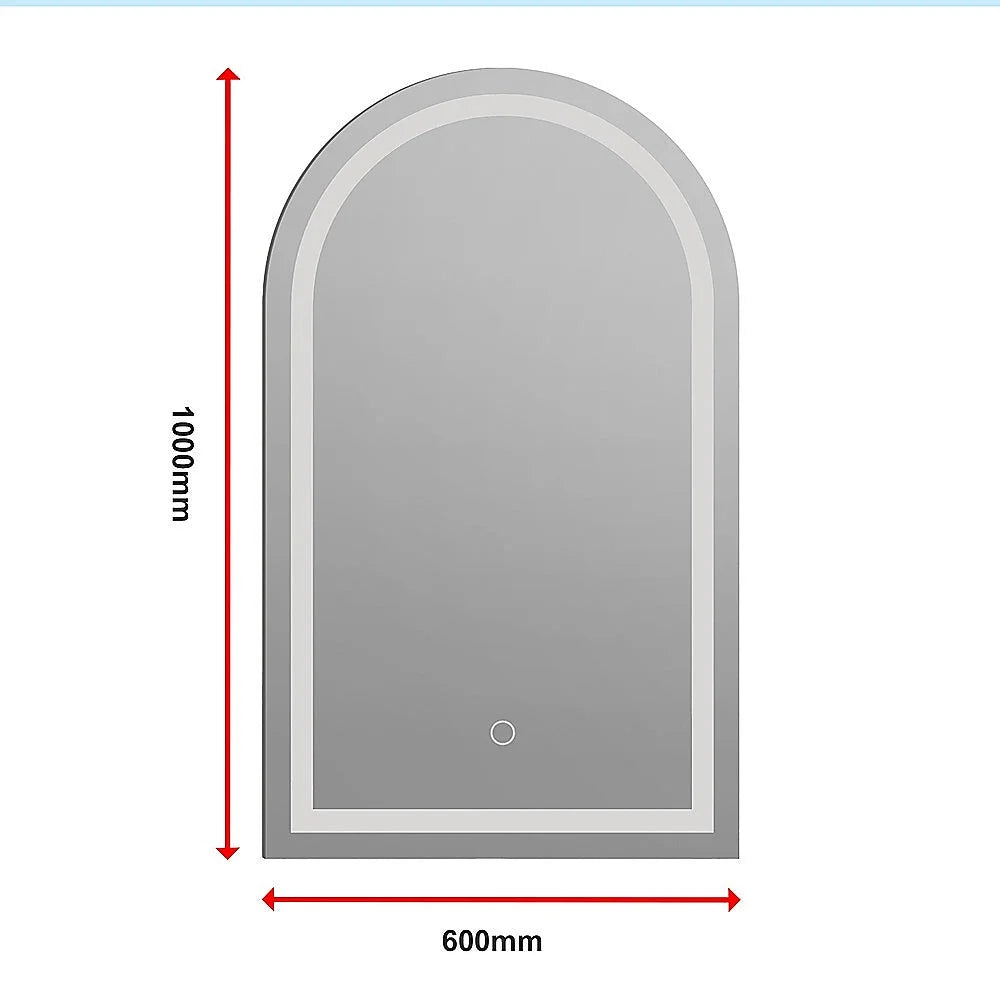 Arched LED Wall Mirror Bathroom Mirrors Makeup Anti-fog