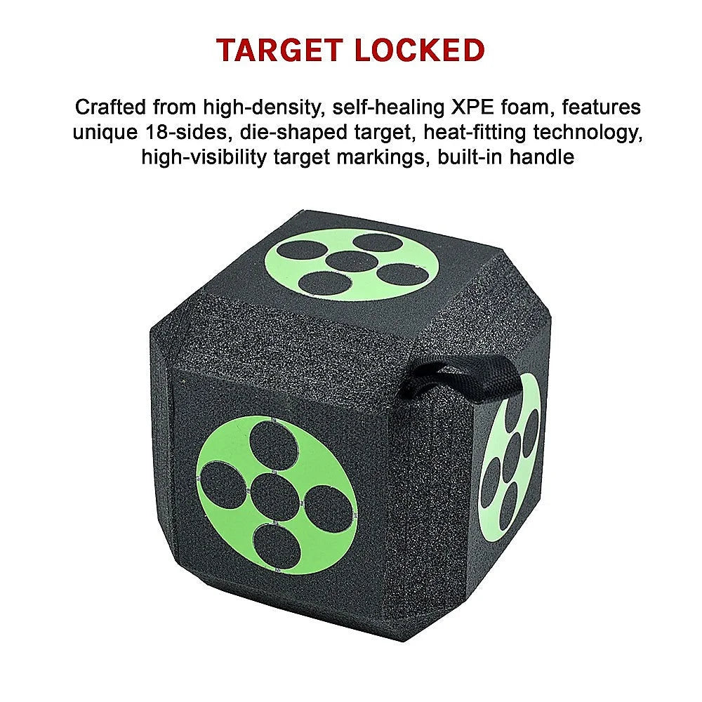 Archery 3D Dice Target Cube Reusable 18 Sides 23CM Self