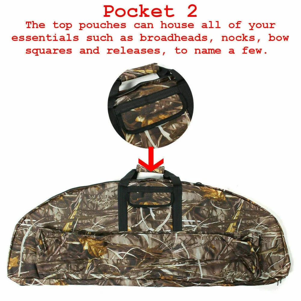 Archery Bow Bag 115cm Portable Compound with Arrow Holder