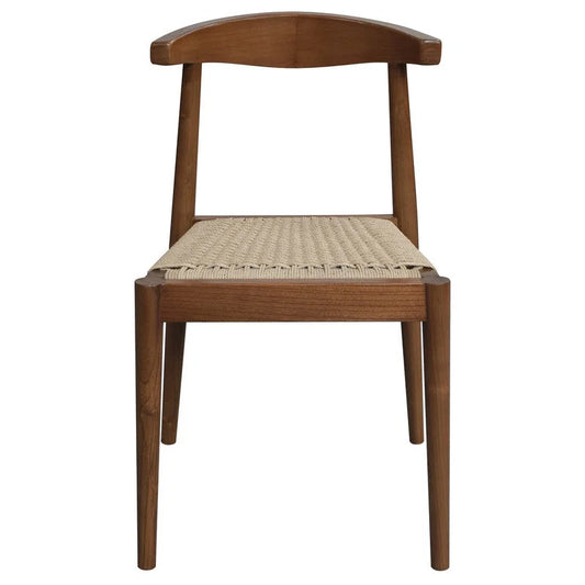 Arden Solid Oak Dining Chair with Loom (Almond) - Furniture