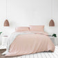 Ardor Ingrid Blush Seersucker Stripe Quilt Cover Set - King