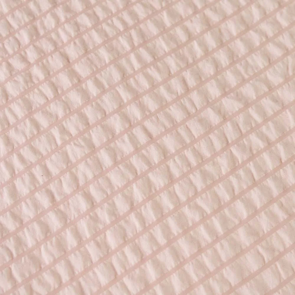 Ardor Ingrid Blush Seersucker Stripe Quilt Cover Set - King
