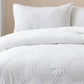 Ardor Lucy White Tufted Detail Quilt Cover Set - Queen