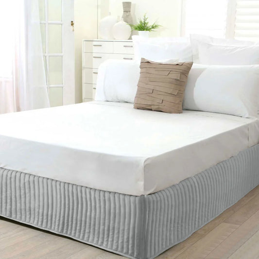 Ardor Quilted Valance Silver Single - Home & Garden