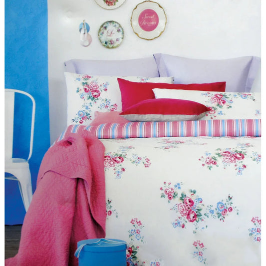Ardor Rose Pink Quilt Cover Set - King - Home & Garden