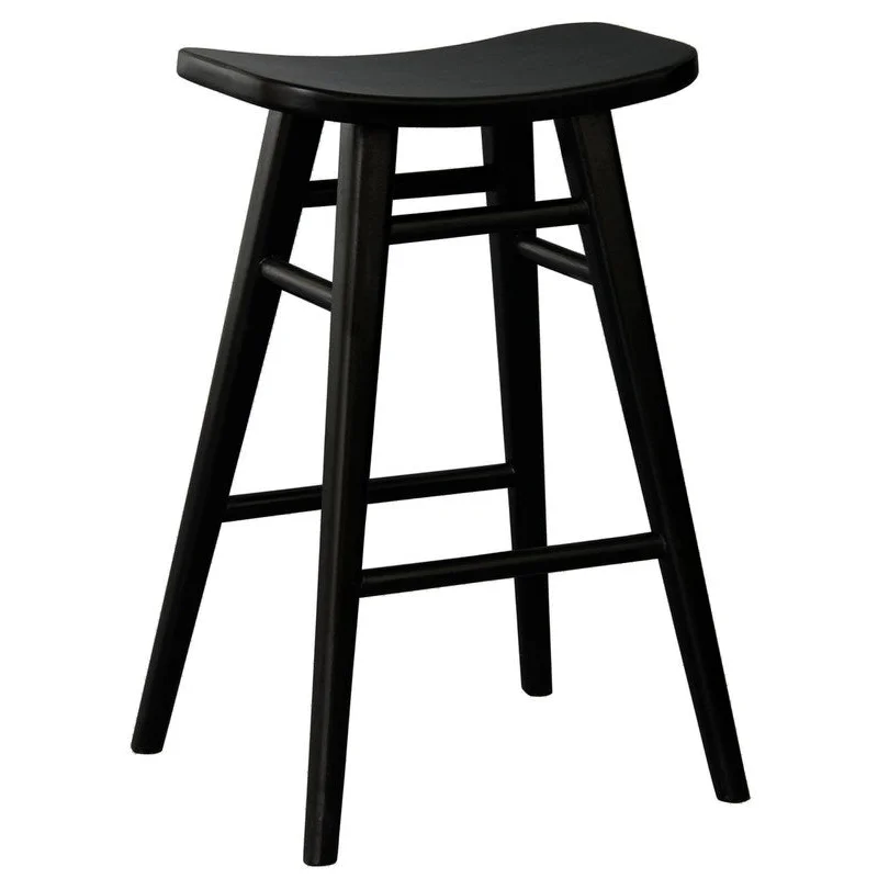Aria Oval Solid Timber Counter Stool black furniture 783