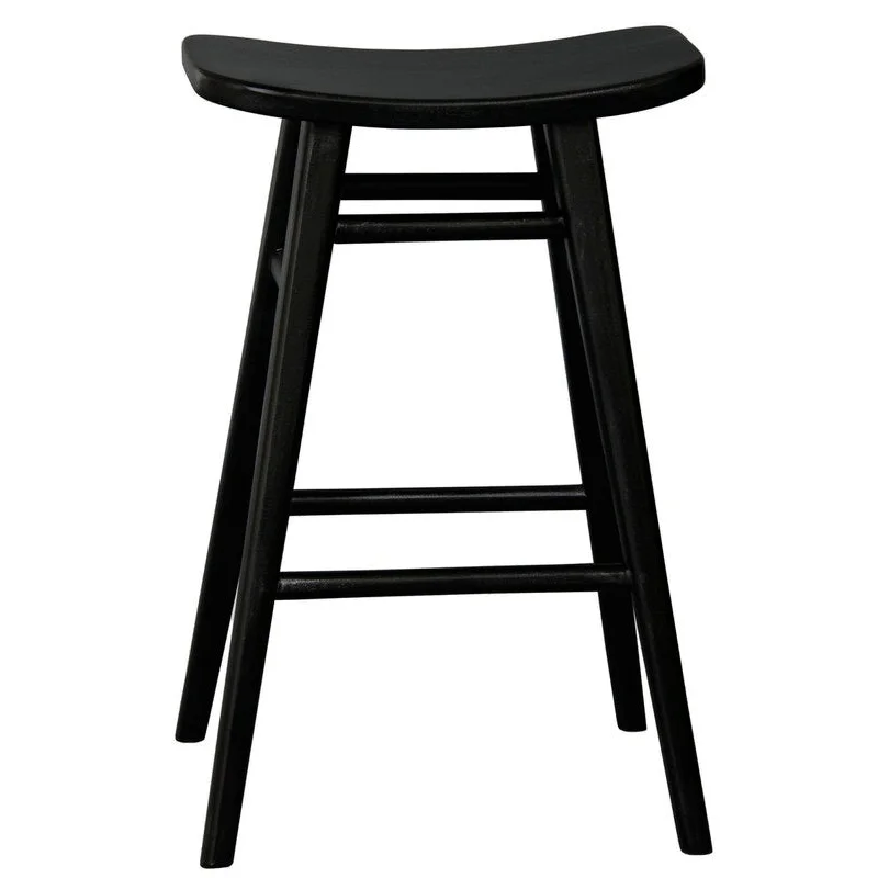 Aria Oval Solid Timber Counter Stool Black furniture
