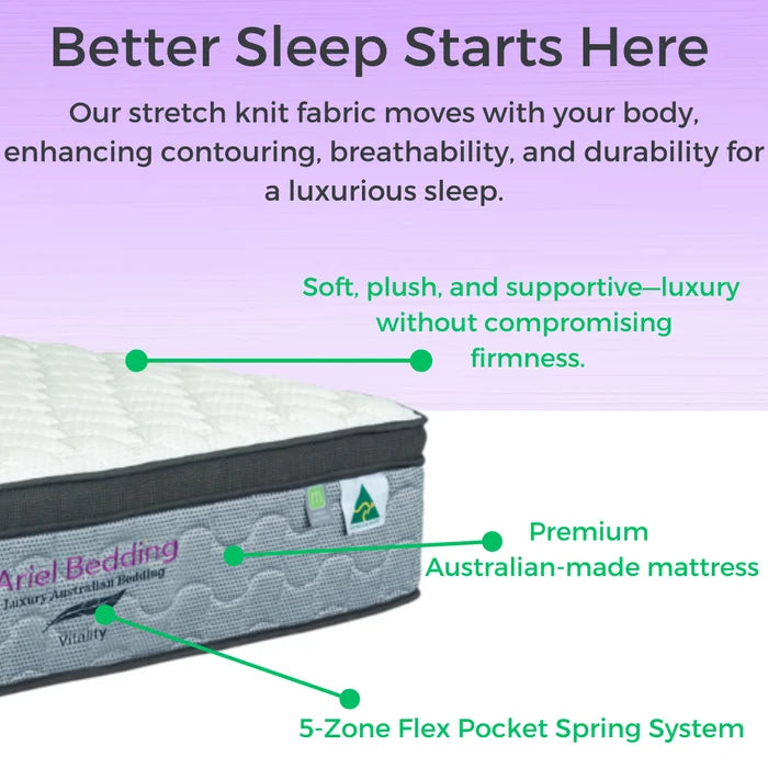 Ariel Vitality Mattress - 5 Zoned Pocket Spring Mattress