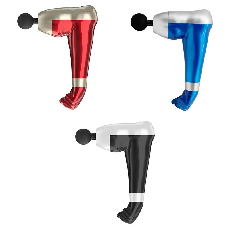 Arm Shape Usb Massage Gun For Muscle Relaxation - Blue