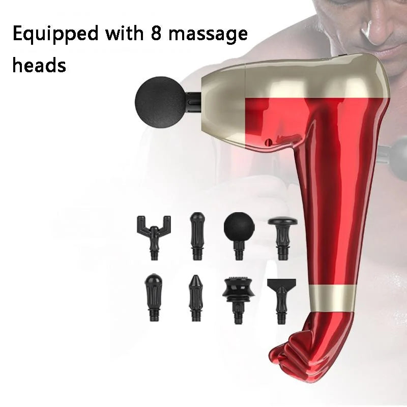Arm Shape Usb Massage Gun For Muscle Relaxation - Blue