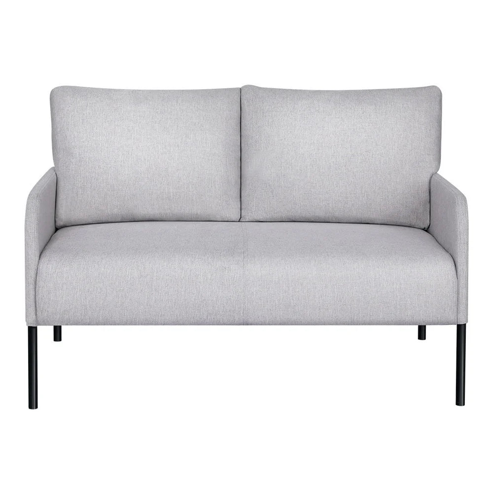 Armchair 2-Seater Sofa Accent Loveseat with Grey Linen