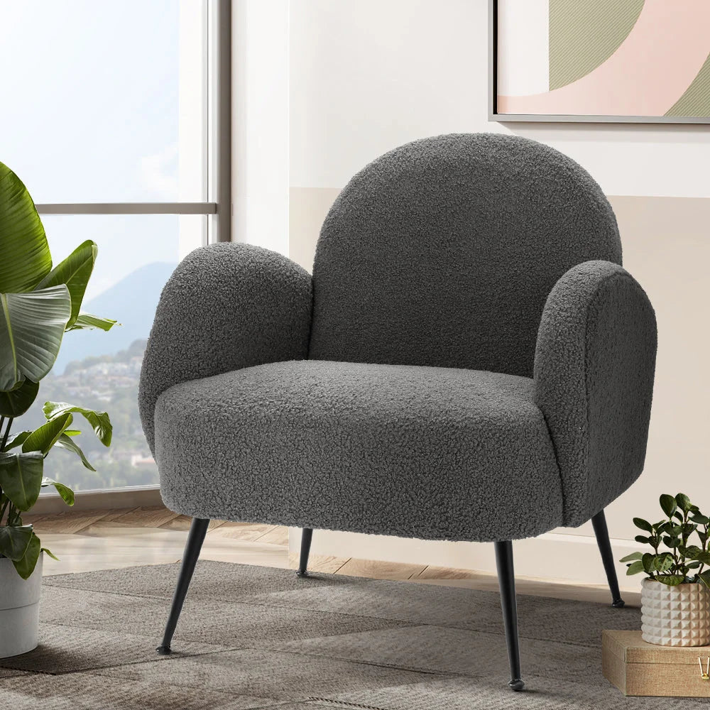 Armchair Boucle - Charcoal Hanes