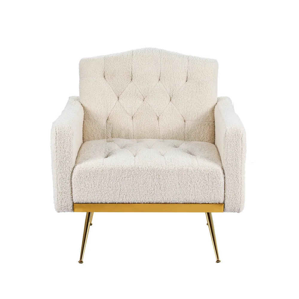 Armchair Boucle Fabric - Beige Nicole
