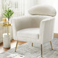 White fabric lounge armchair