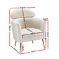 Armchair Boucle Fabric white yoli 759