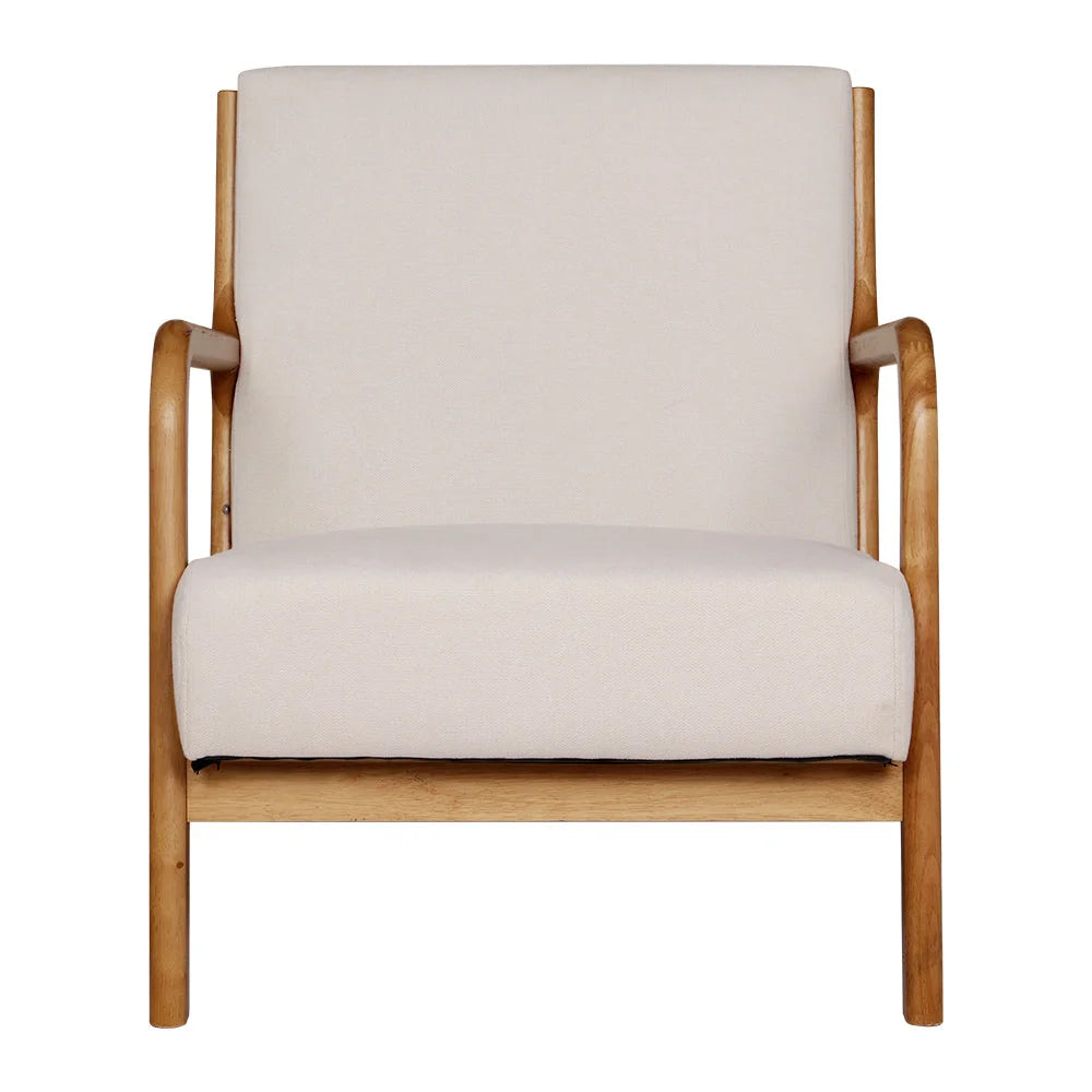 Armchair Fabric - Beige Olive