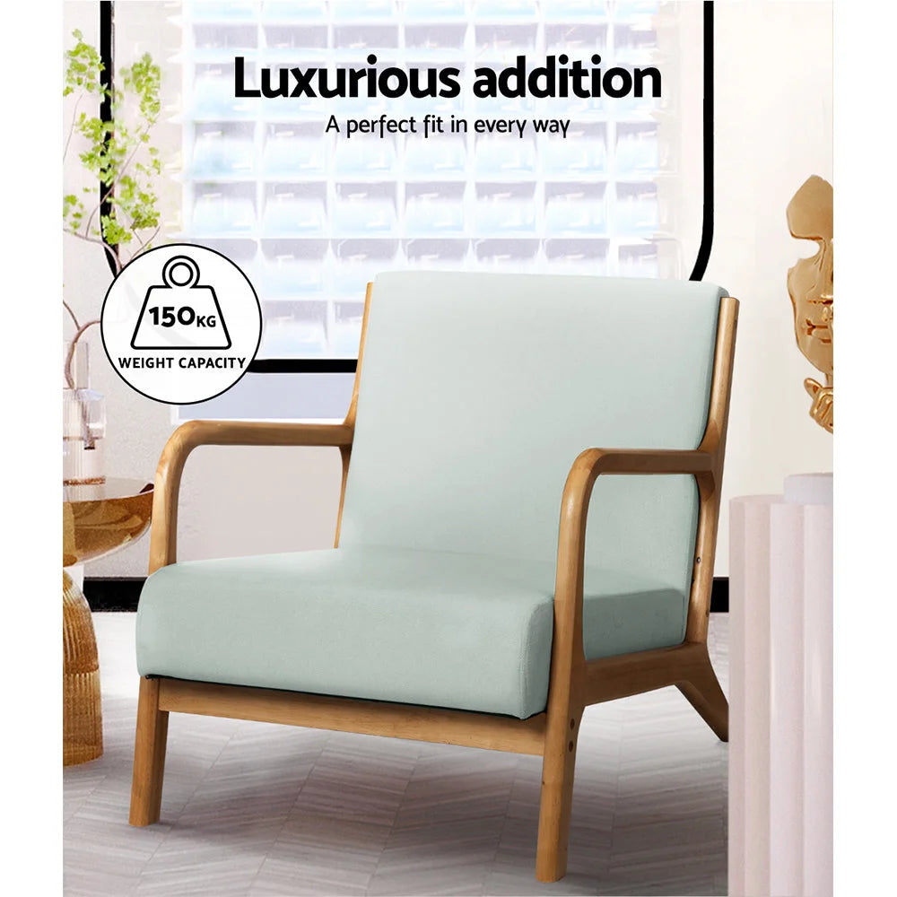 Armchair Fabric - Grey Olive