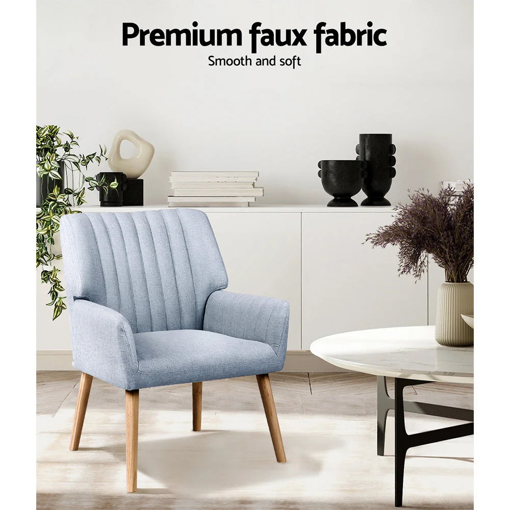 Armchair Fabric - Grey Sebastini