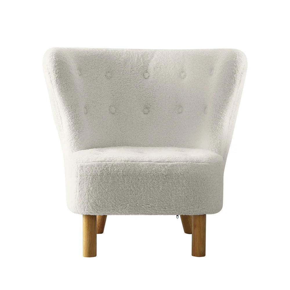 Armchair Lounge Accent Chair Sofa Couch Bedroom - White