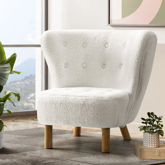 Armchair Lounge Accent Chair Sofa Couch Bedroom - White
