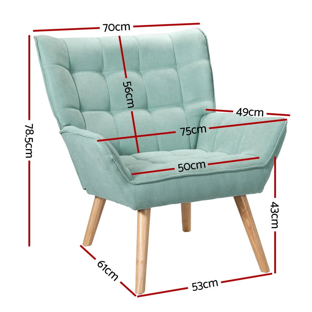 Armchair Lounge Chair Accent Sofa Linen