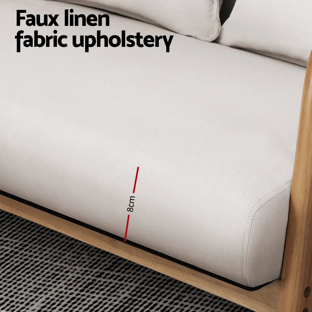 Armchair Lounge Chair Accent Sofa Loveseat - Beige