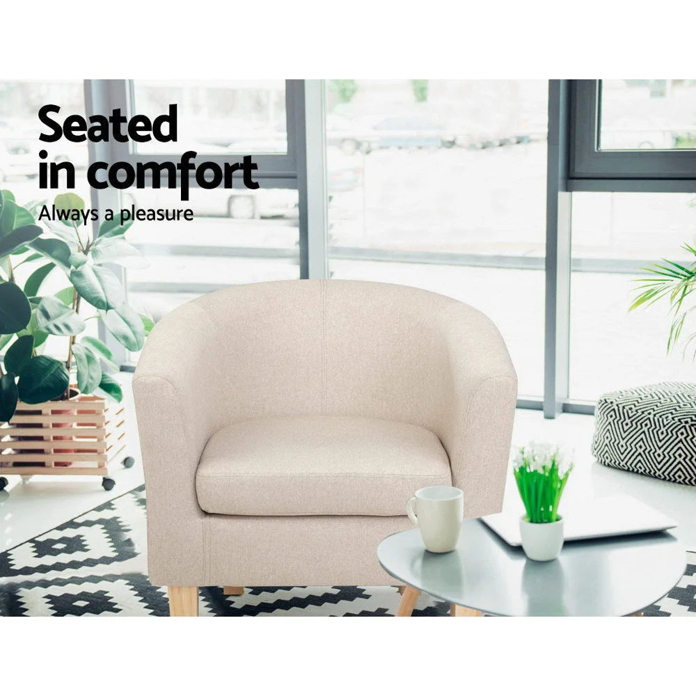 Armchair Lounge Chair Tub Accent Armchairs Fabric Sofa