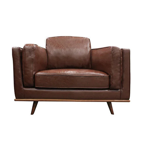 Armchair Single Seater Faux Leather Sofa Modern Lounge