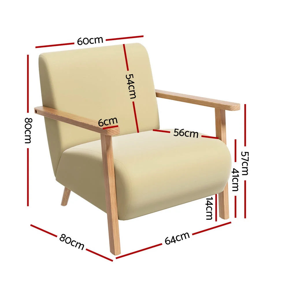 Armchair Velvet - Yellow Olie
