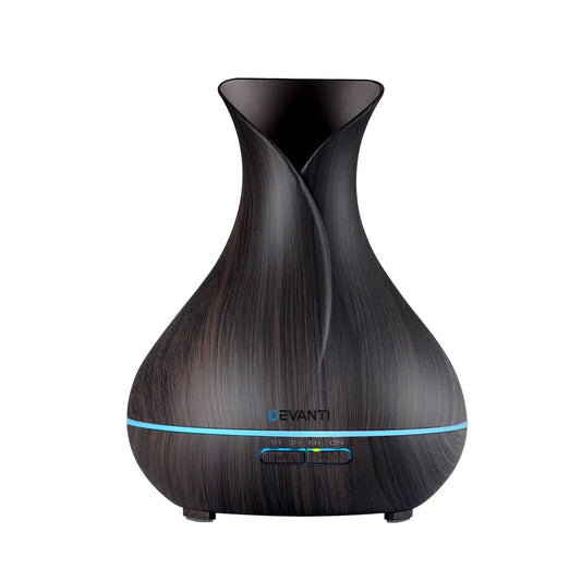 Aroma Diffuser 400ml 4-in-1 with Remote Dark Wood - Aroma