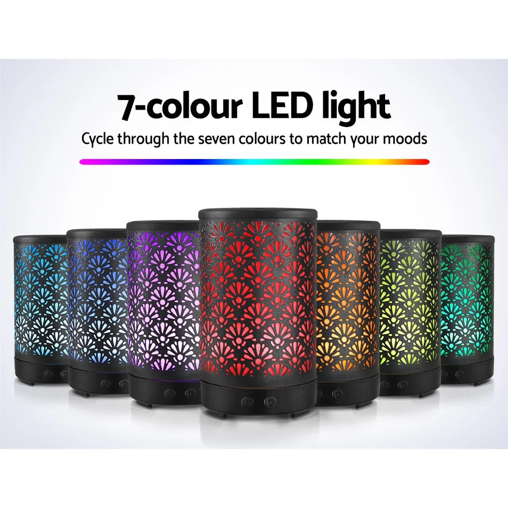 Aroma diffuser aromatherapy with caster wheels and side handle rail