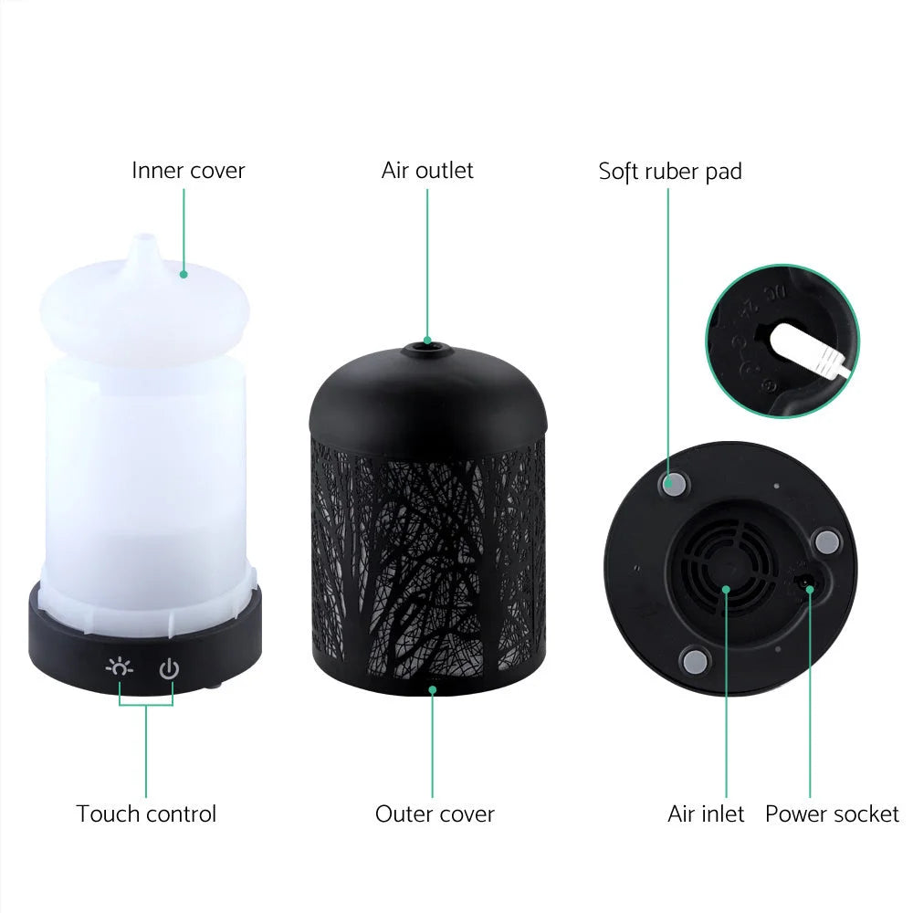 Aroma diffuser aromatherapy with storage shelves and support legs
