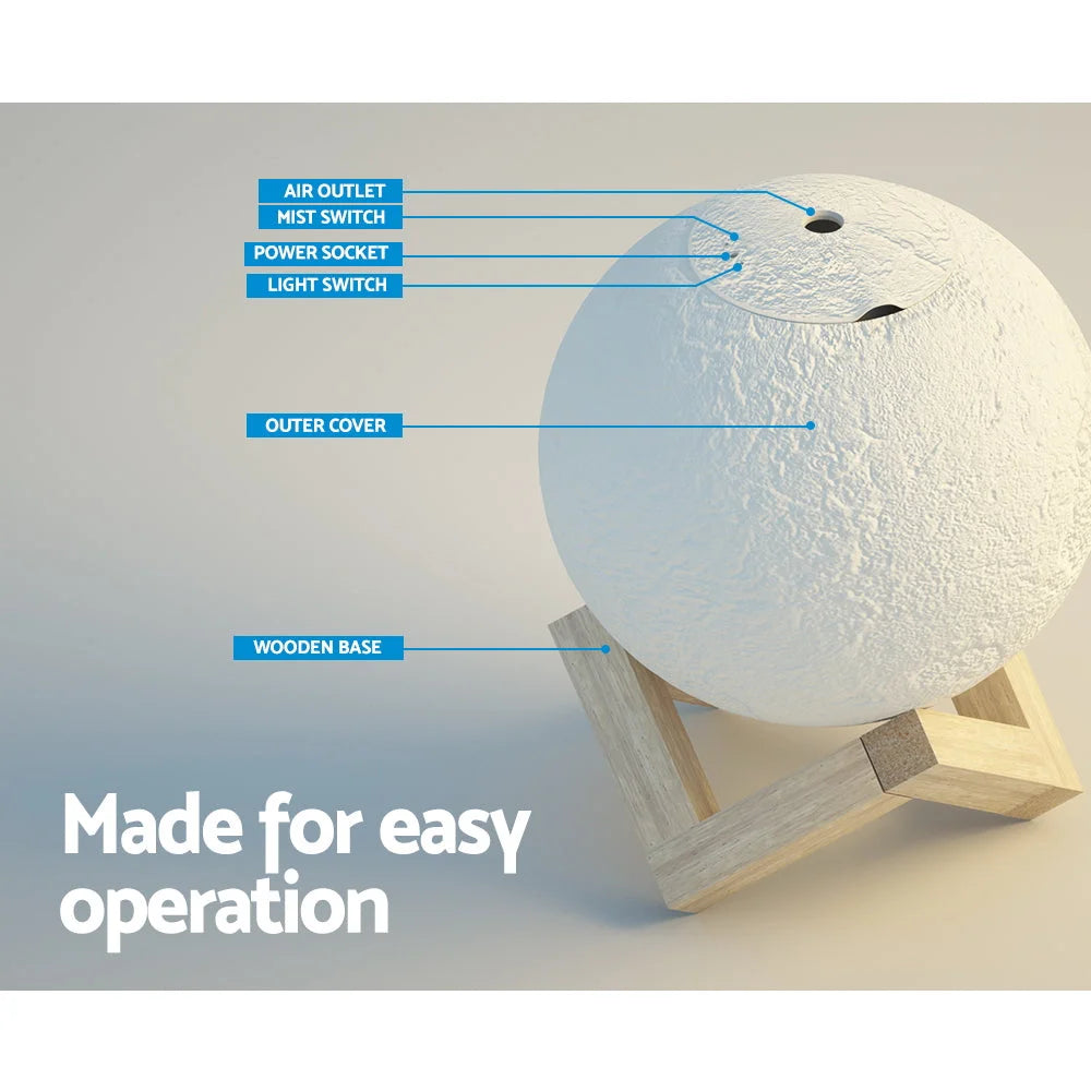 Aroma Diffuser LED Moon Lamp 880ml - Summer Sale