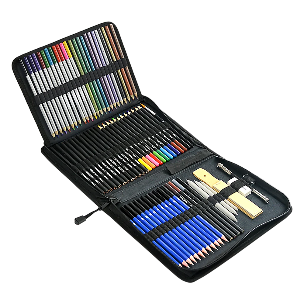 Art Sketch Pencil Set 72pcs for Oil Drawing Colouring