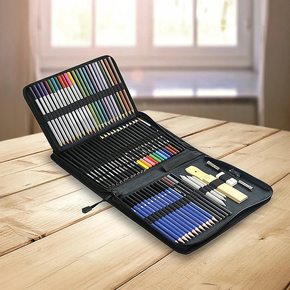 Art Sketch Pencil Set 72pcs for Oil Drawing Colouring