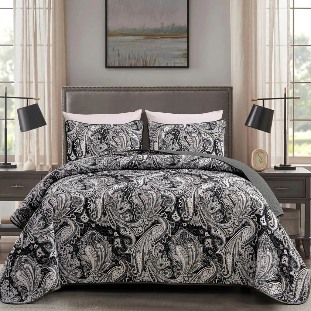 Artful Quilted Coverlet & Pillowcases Set - Beauty in Every